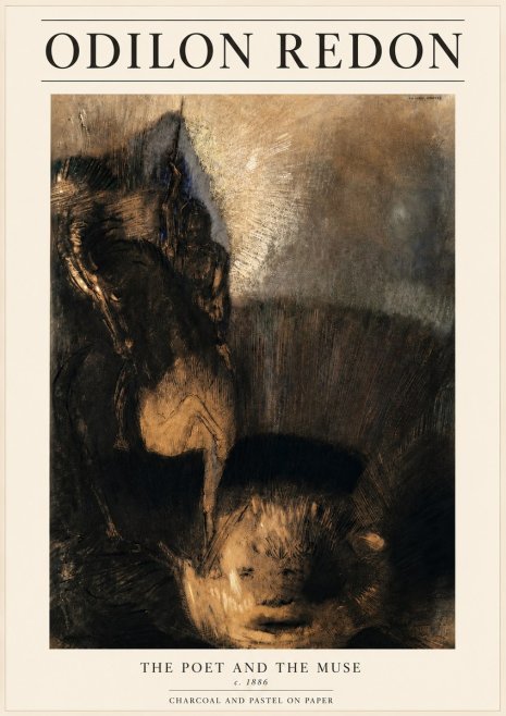Odilon Redon The Poet and the Muse No3 - Plakat