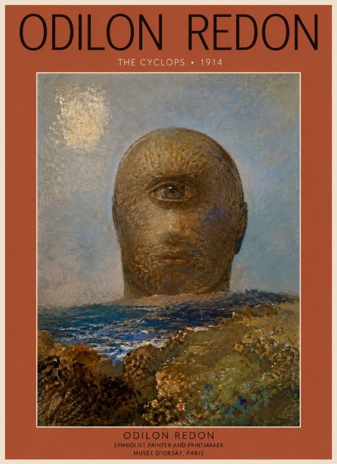 Odilon Redon The Cyclops I No5 - Plakat