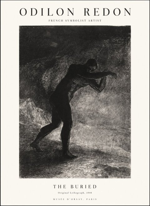 Odilon Redon The Buried No1 - Plakat