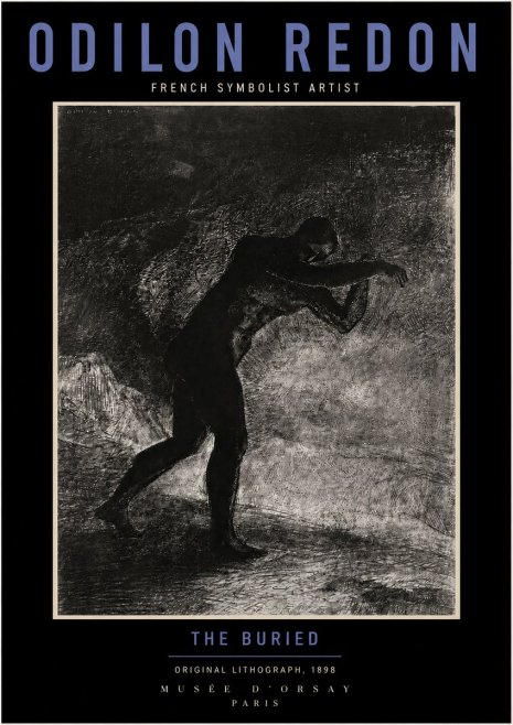 Odilon Redon The Buried No3 - Plakat