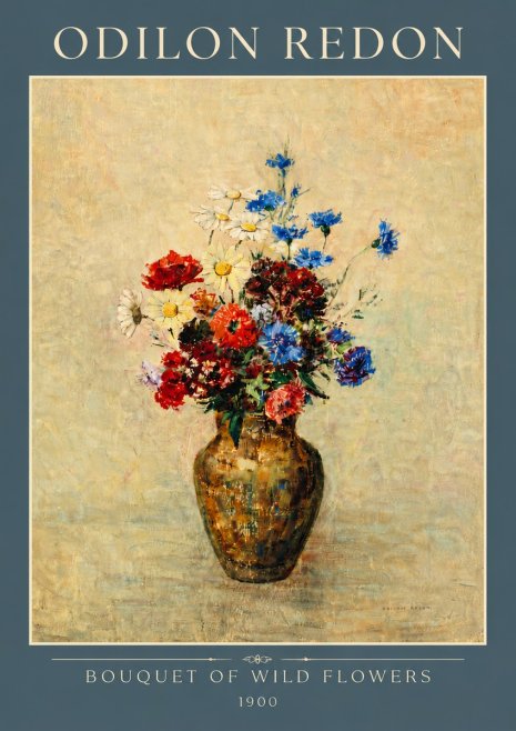 Odilon Redon Bouquet of Wild Flowers I No4 - Plakat