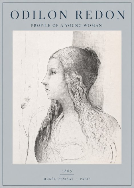 Odilon Redon Profile of a Young Woman No2 - Plakat