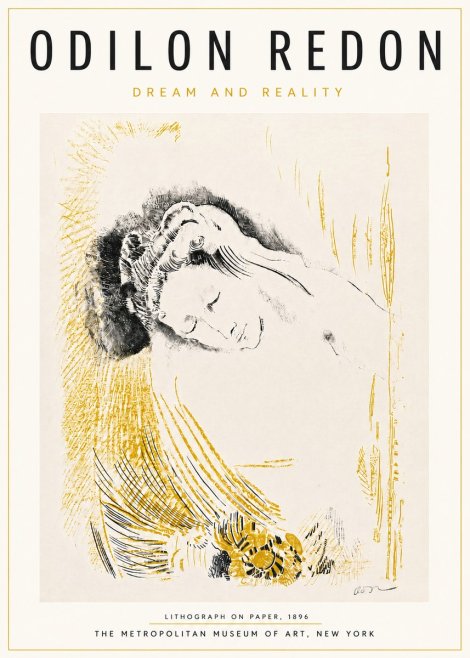 Odilon Redon Dream and Reality No5 - Plakat
