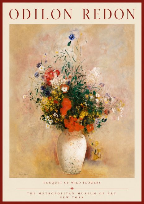 Odilon Redon Bouquet of Wild Flowers II No3 - Plakat