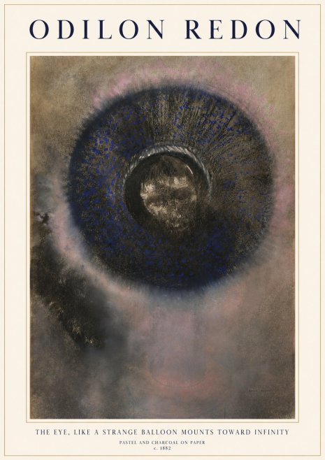 Odilon Redon The Eye, Like a Strange Balloon Mounts Toward Infinity No1 - Plakat