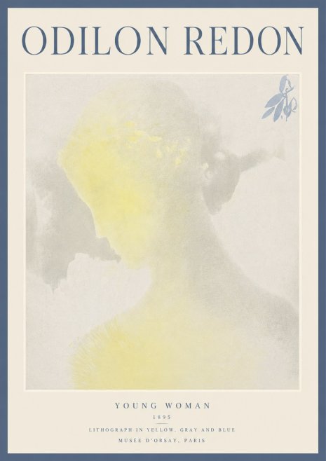 Odilon Redon Young Woman No5 - Plakat