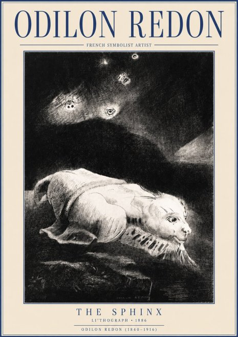 Odilon Redon The Sphinx No3 - Plakat