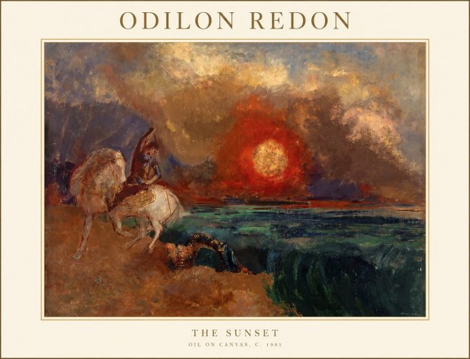Odilon Redon The Sunset No1 - Plakat