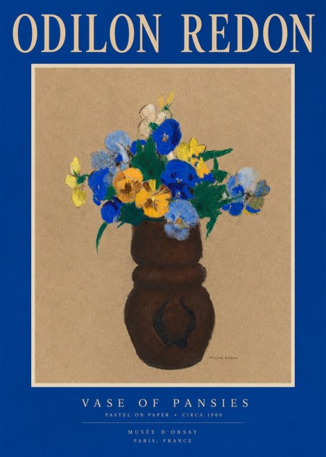 Odilon Redon Vase of Pansies No2 - Plakat