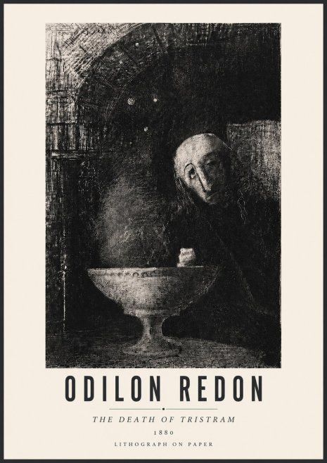 Odilon Redon The Death of Tristram No3 - Plakat