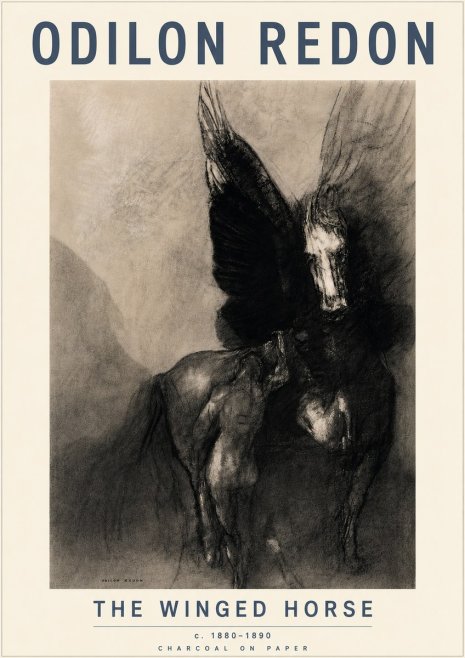 Odilon Redon The Winged Horse No3 - Plakat