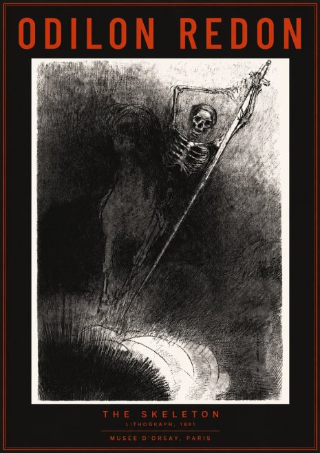 Odilon Redon The Skeleton No2 - Plakat