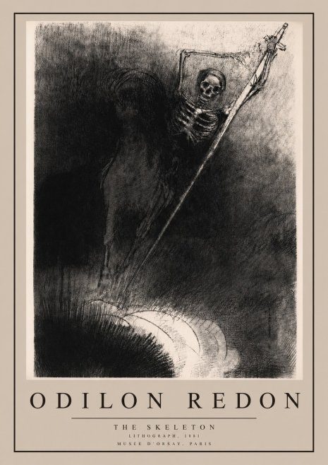 Odilon Redon The Skeleton No3 - Plakat