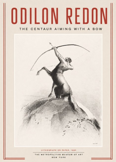 Odilon Redon The Centaur Aiming with a Bow No2 - Plakat
