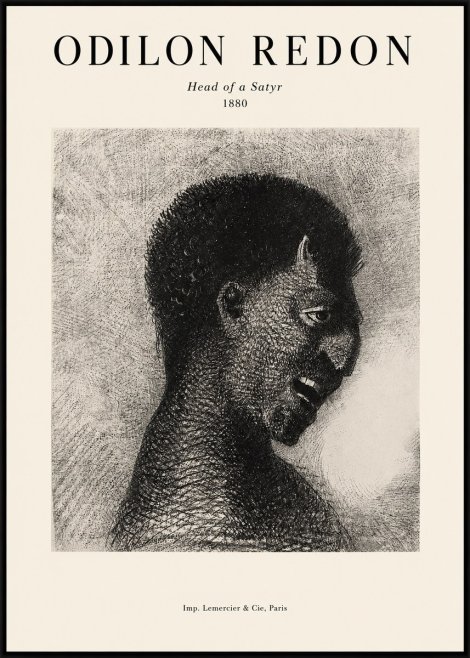 Odilon Redon Head of a Satyr No1 - Plakat