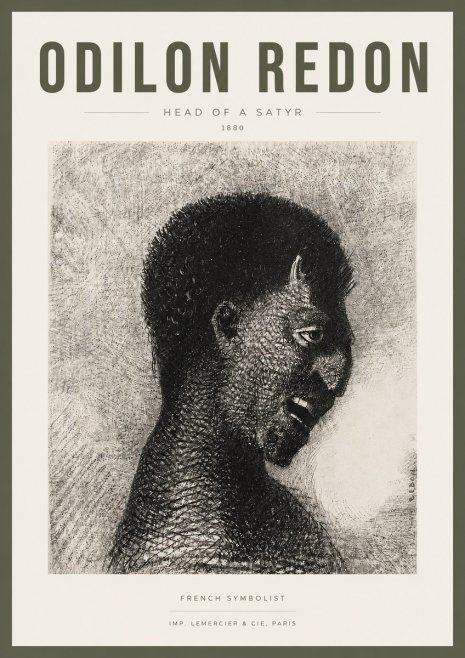 Odilon Redon Head of a Satyr No3 - Plakat