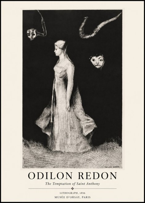 Odilon Redon The Temptation of Saint Anthony No1 - Plakat