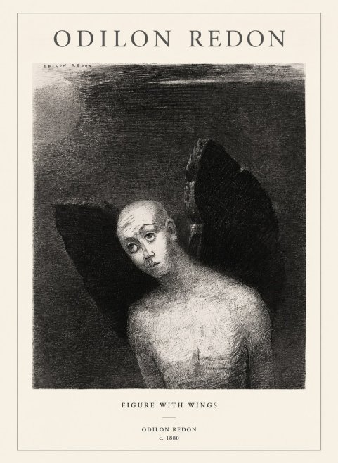 Odilon Redon Figure with Wings No1 - Plakat