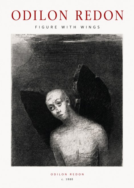 Odilon Redon Figure with Wings No4 - Plakat
