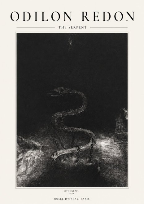Odilon Redon The Serpent No1 - Plakat
