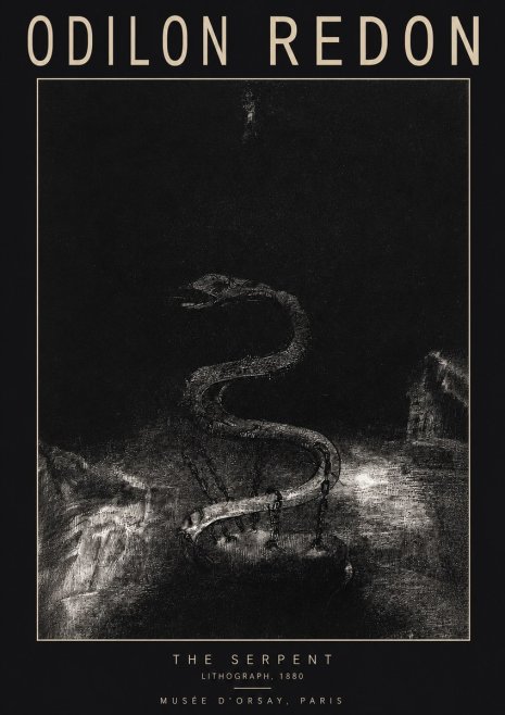 Odilon Redon The Serpent No2 - Plakat