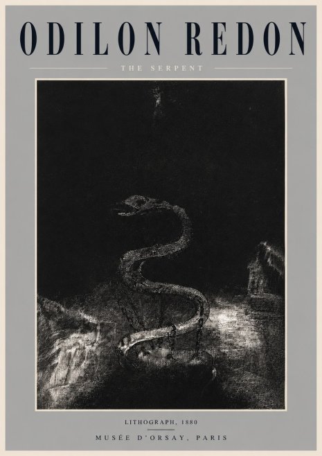 Odilon Redon The Serpent No4 - Plakat