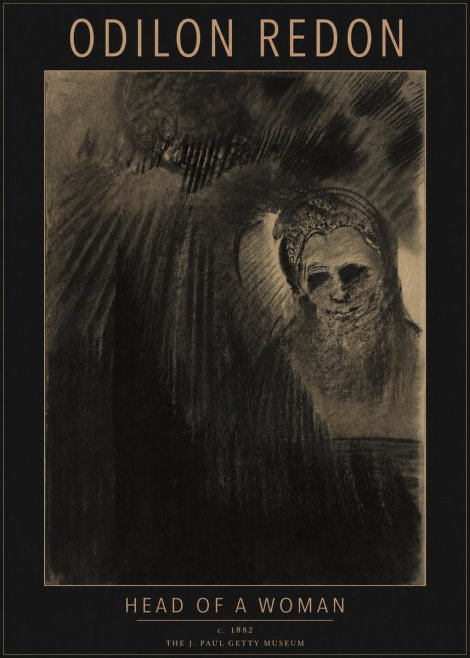Odilon Redon Head of a Woman No2 - Plakat