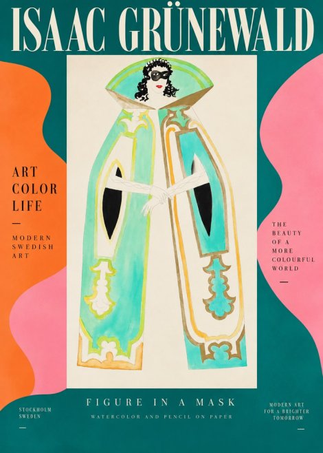 Isaac Grünewald Figure in a Mask No2 - Plakat