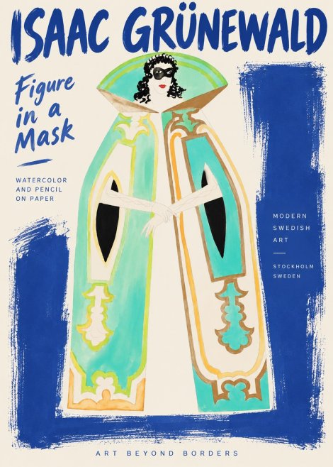 Isaac Grünewald Figure in a Mask No4 - Plakat
