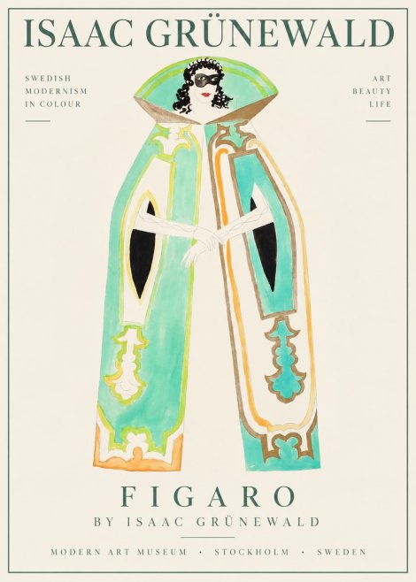 Isaac Grünewald Figure in a Mask No6 - Plakat