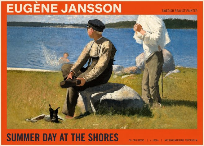 Eugène Jansson Summer Day at the Shores No2 - Plakat