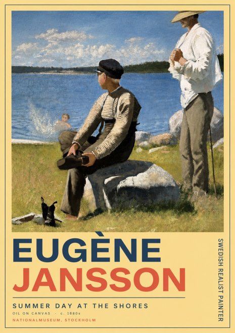 Eugène Jansson Summer Day at the Shores No3 - Plakat
