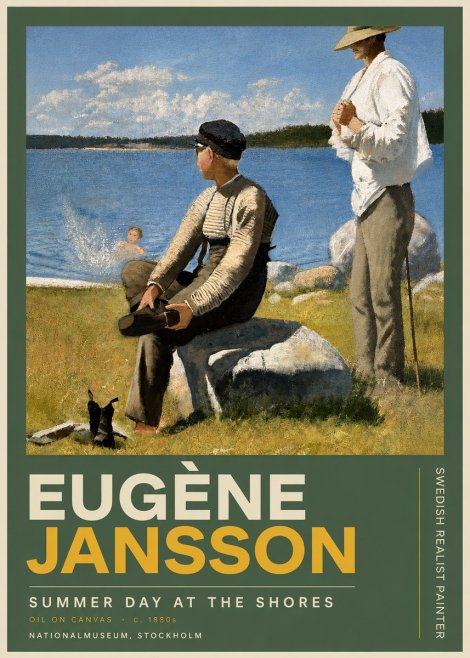 Eugène Jansson Summer Day at the Shores No5 - Plakat