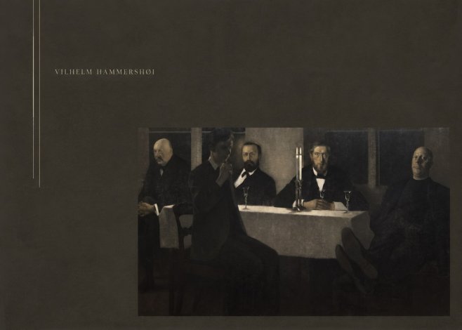 Vilhelm Hammershøi Five Portraits II No3 - Plakat