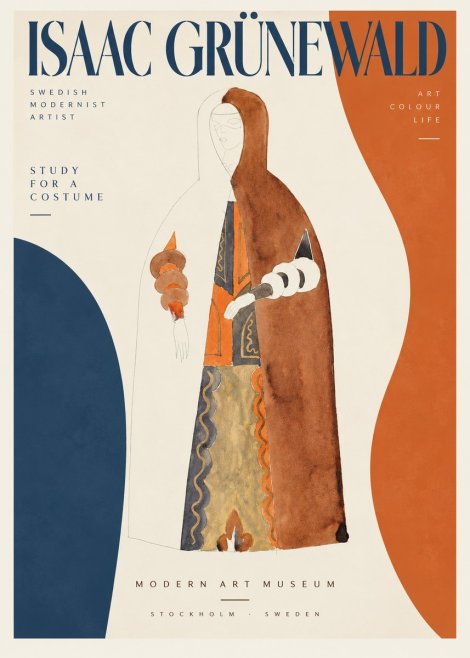 Isaac Grünewald Study for a Costume I No2 - Plakat
