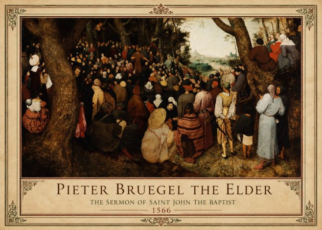 Pieter Bruegel The Sermon of Saint John the Baptist I No1 - Plakat