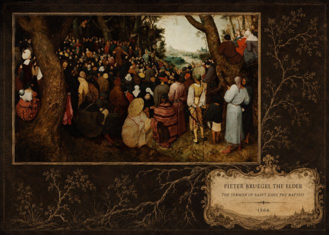Pieter Bruegel The Sermon of Saint John the Baptist I No4 - Plakat