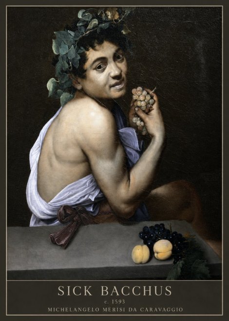 Michelangelo Merisi da Caravaggio Sick Bacchus No5 - Plakat