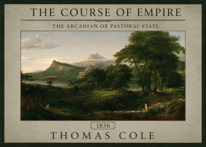 Thomas Cole The Course of Empire - the Arcadian or Pastoral State No4 - Plakat
