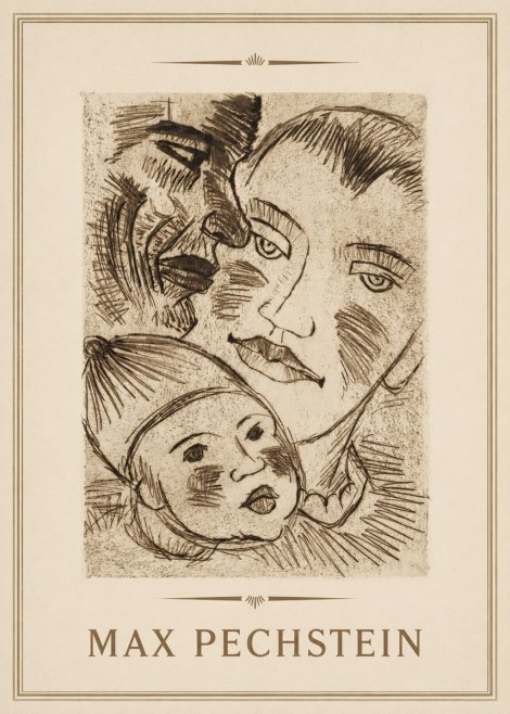 Max Pechstein Fischerfamilie No3 - Plakat