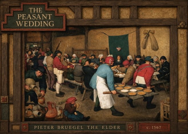 Pieter Bruegel The Peasant Wedding III No4 - Plakat