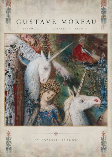 Gustave Moreau The Unicorns II No4 - Plakat