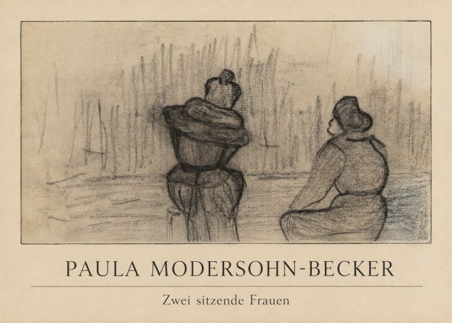 Paula Modersohn-Becker Zwei Sitzende Frauen No1 - Plakat