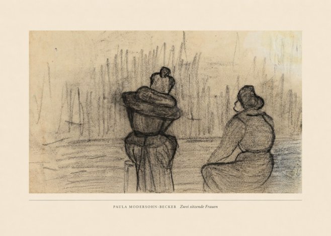 Paula Modersohn-Becker Zwei Sitzende Frauen No6 - Plakat