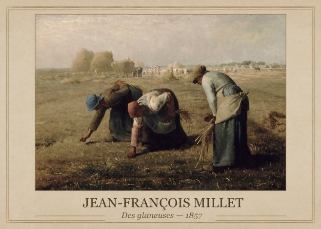 Jean-François Millet Des Glaneuses No1 - Plakat