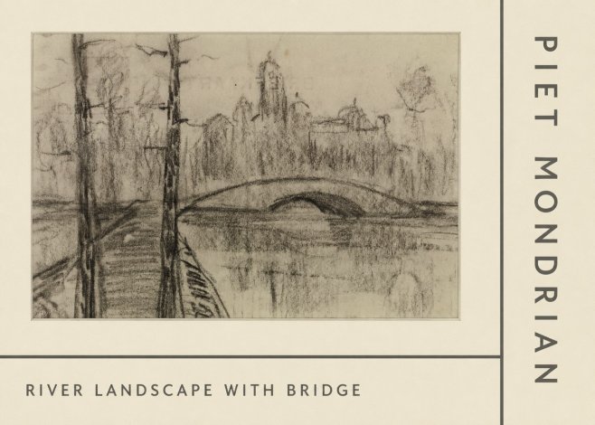Piet Mondrian River Landscape with Bridge No2 - Plakat