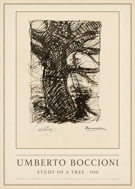 Umberto Boccioni Study of a Tree No1 - Plakat