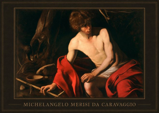 Michelangelo Merisi da Caravaggio John the Baptist (Youth with a Ram) No1 - Plakat