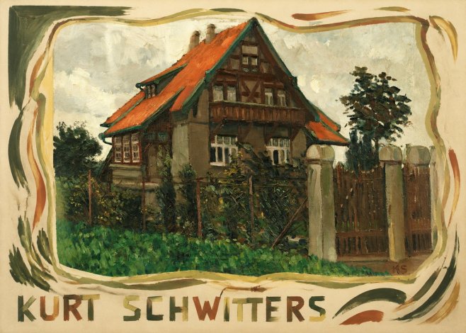 Kurt Schwitters The House on Berggasse No3 - Plakat