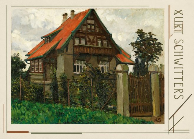 Kurt Schwitters The House on Berggasse No4 - Plakat